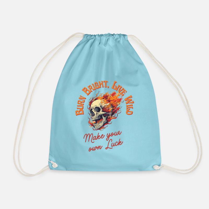 Burn Bright, Live Wild - Turnbeutel - Aqua