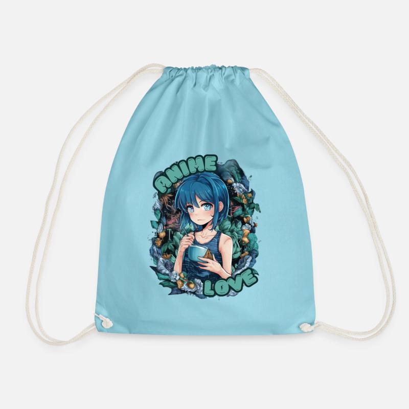 Anime-Liebe - Turnbeutel - Aqua