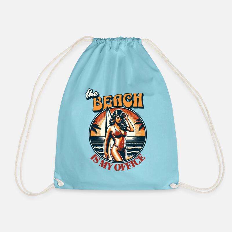 John Doe Jr  - The Beach  Is My Office - Turnbeutel - Aqua