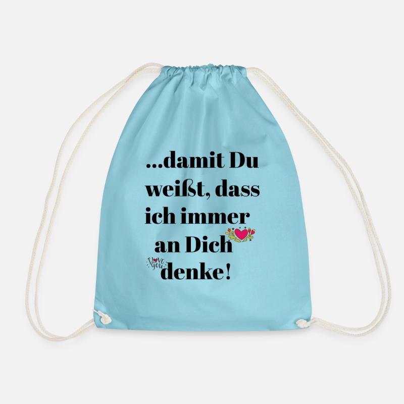 Denken - Turnbeutel - Aqua