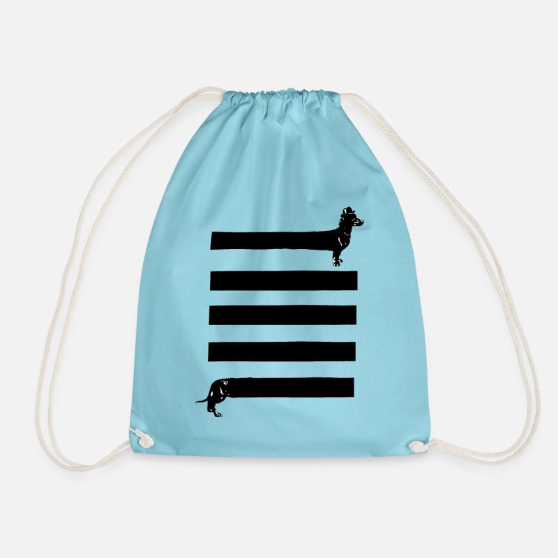 Long dachshund - Drawstring Bag - aqua
