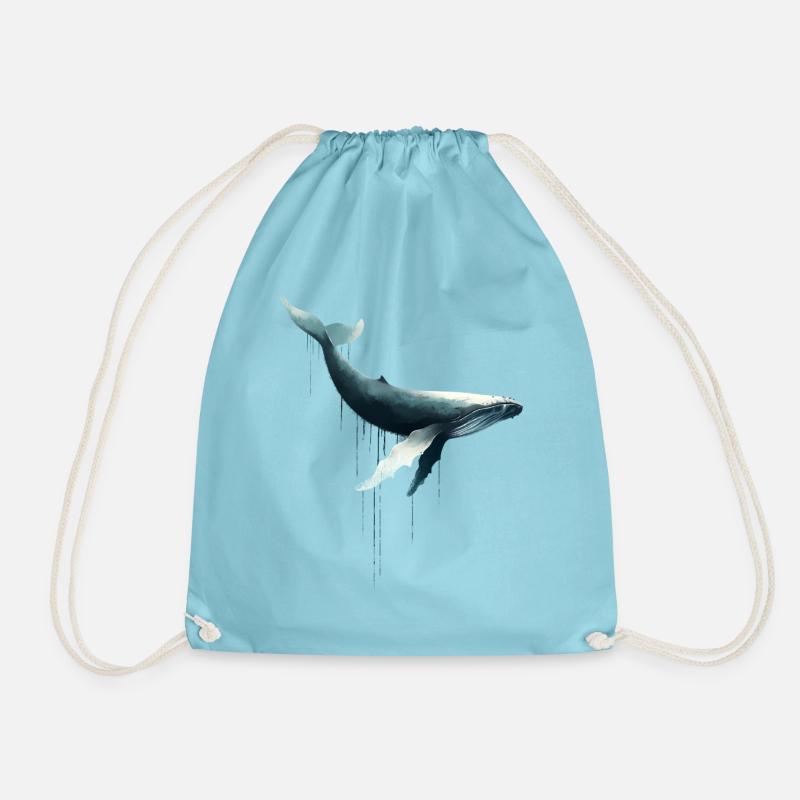 Buckelwal - Turnbeutel - Aqua