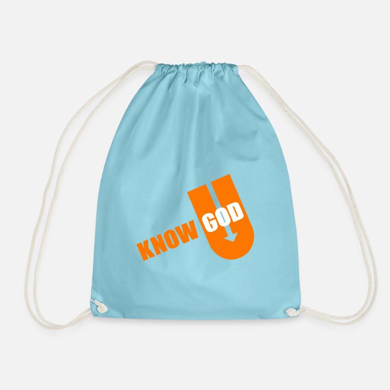 Known God Bold Typography - Turnbeutel - Aqua