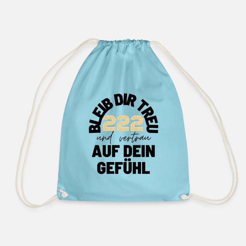 Engelszahlen 222 Nummerologie Geschenkidee - Turnbeutel - Aqua