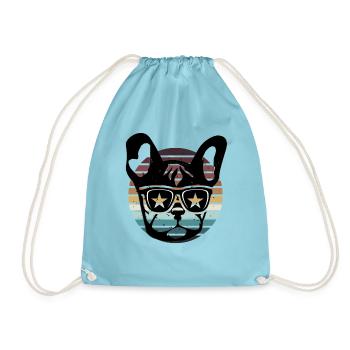Drôle de chien Frenchie disant Bulldog Bulldog Bulldog - Sac de sport léger - aqua - Devant