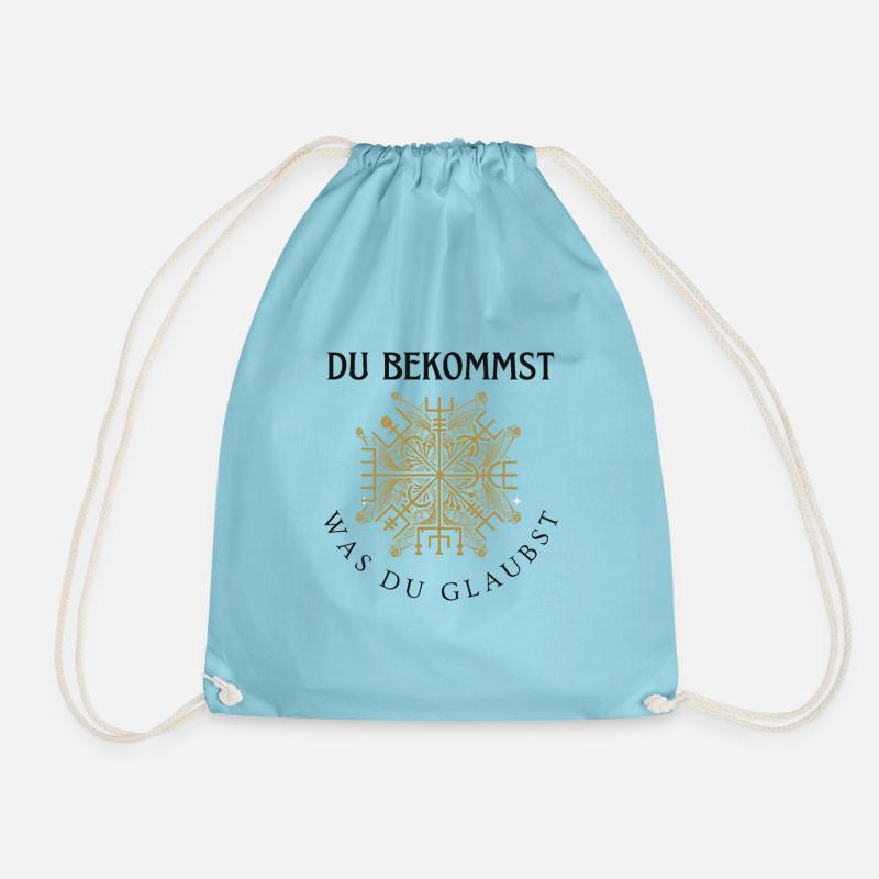 Wegweiser RUNEN viking CELTIC - VEGVISIR - Turnbeutel - Aqua
