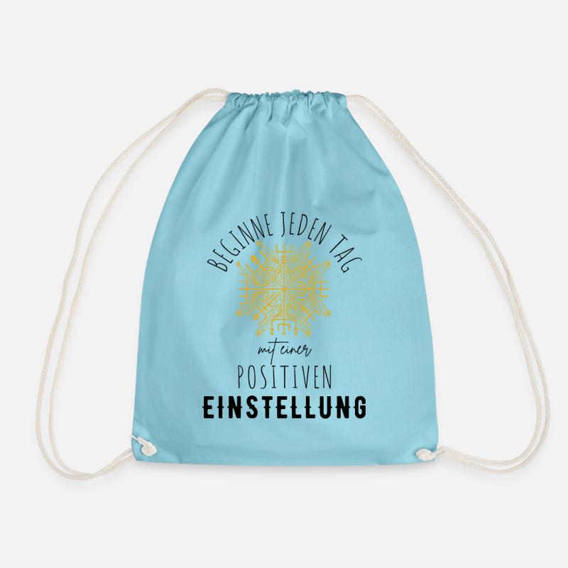 POSITIVE EINSTELLUNG MINDSET Motivation - Turnbeutel - Aqua
