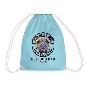Bulldogge - Bulldog DAD - Bulldoggen Papa - Sac de sport léger - aqua - Devant