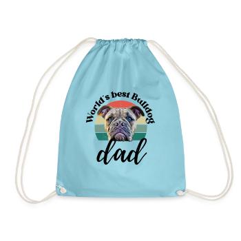 LE MEILLEUR PAPA BOULEDOGUE DU MONDE ... Chien Chien Bulldog - Sac de sport léger - aqua - Devant