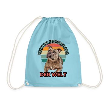 BEST DOG DAD Bulldog Dog Dogs Vieux Anglais - Sac de sport léger - aqua - Devant