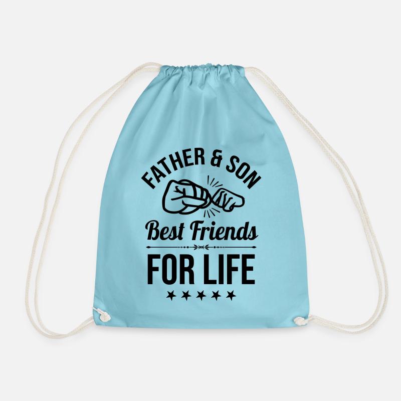 Vater und Sohn Faustcheck beste Freunde Faust Papa - Turnbeutel - Aqua