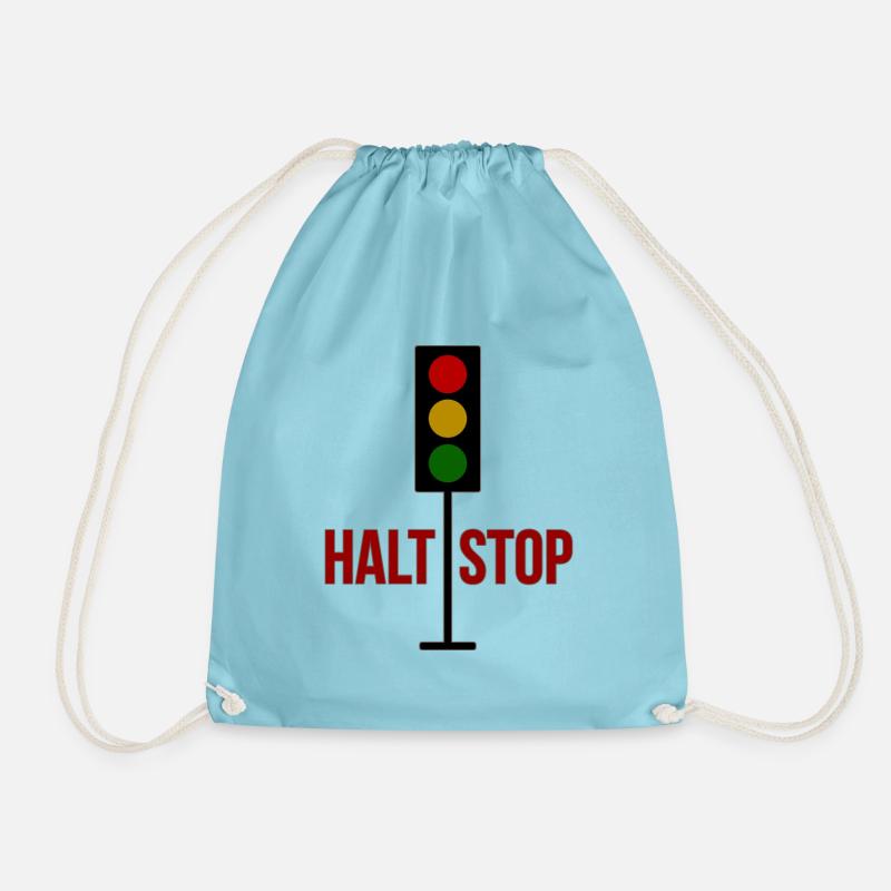 Traffic light, stop stop! - Drawstring Bag - aqua