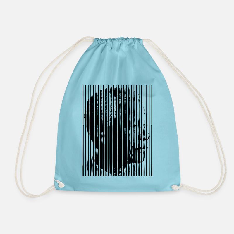 Mandela Freedom For all (1c) - Drawstring Bag - aqua