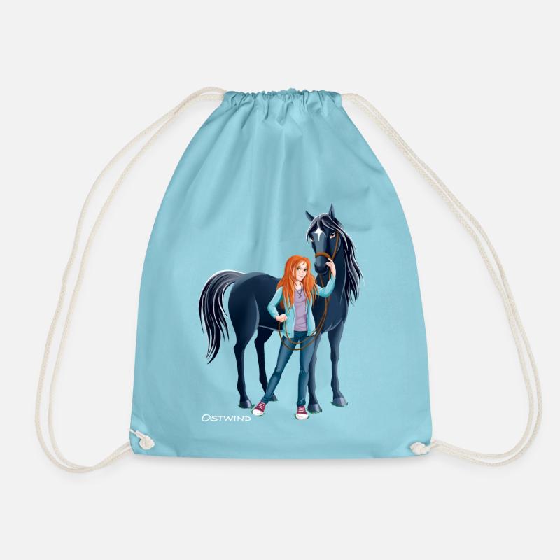 Ostwind Mika und Ostwind stehend - Turnbeutel - Aqua