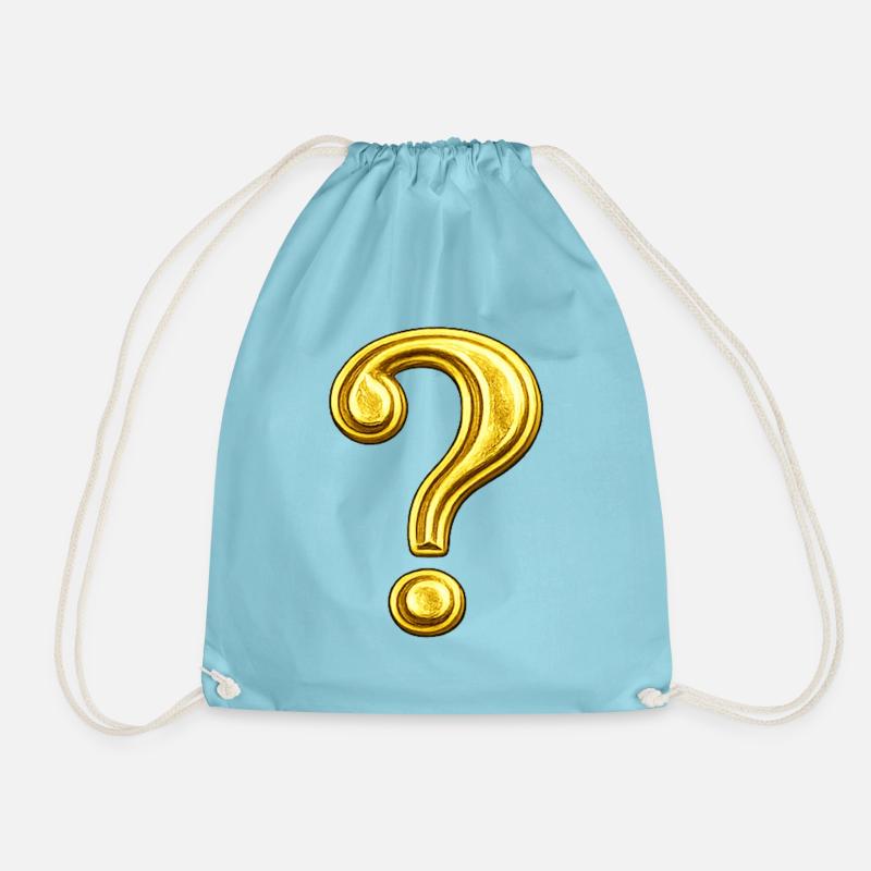 Conception du point d’interrogation doré - Sac de sport léger - aqua
