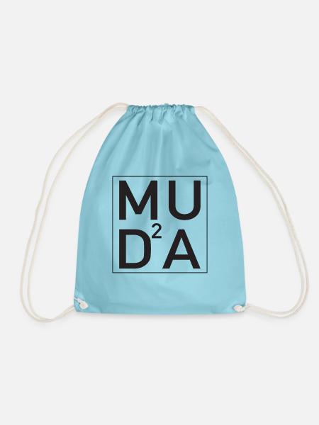 MUDA² - Witziges Muttertag-Shirt - Turnbeutel - Aqua