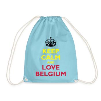 Keep Calm & Love Belgium - Sac de sport léger - aqua - Devant