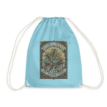 Olivenbaum Schnitt - Turnbeutel - Aqua - Vorne