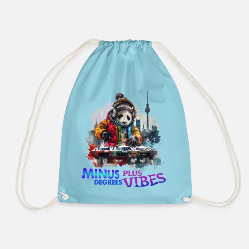 Minus Degrees, Plus Vibes – Berlin Winter Geschenk - Turnbeutel - Aqua