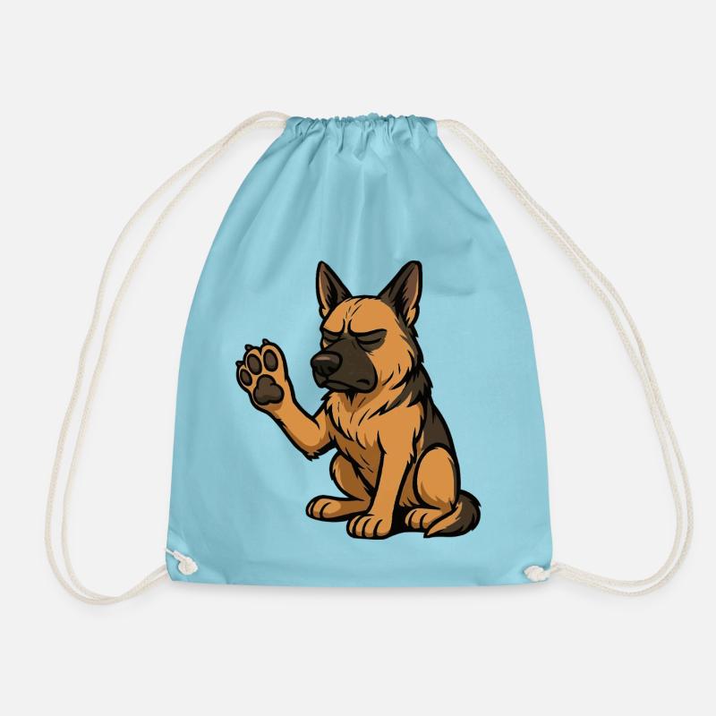 German Shepherd Shepherd Dogs Shepherd Dogs - Drawstring Bag - aqua