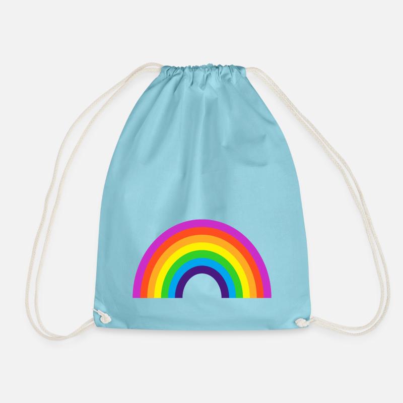 Kidcore Regenbogen Bunt Farben Geschenk Idee - Turnbeutel - Aqua