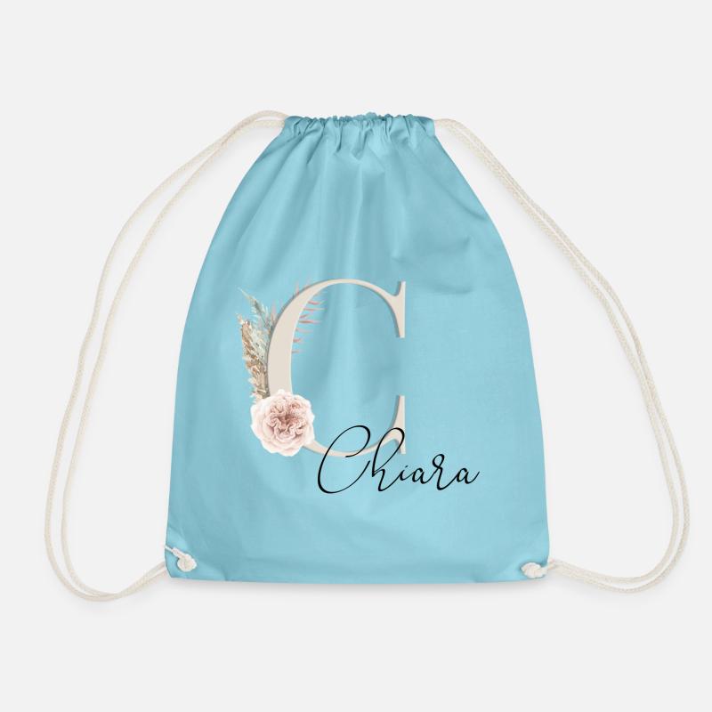 Chiara! Name Boho - Turnbeutel - Aqua
