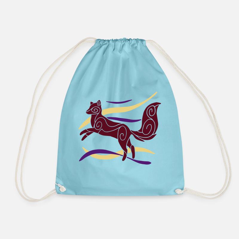 Polarfuchs Fuchs Wolf Katze - Turnbeutel - Aqua