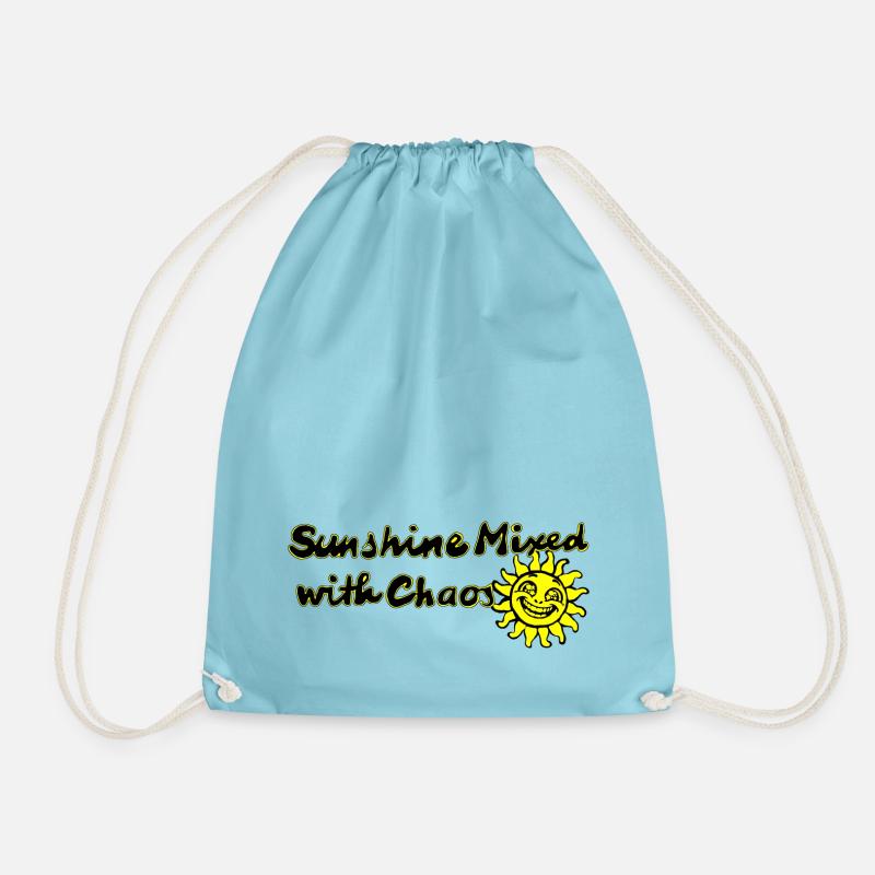 Sonnenschein gemischt mit Chaos - Turnbeutel - Aqua