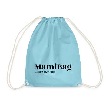 Mami Bag - not isch mir - Turnbeutel - Aqua - Vorne