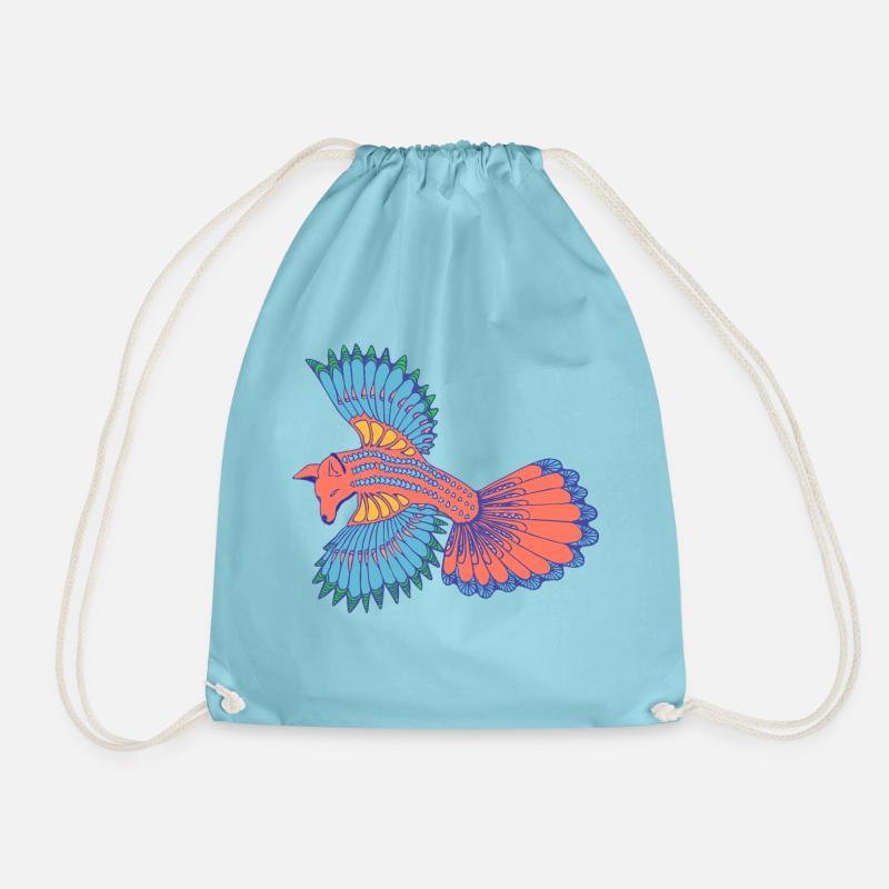 flying fox - Drawstring Bag - aqua