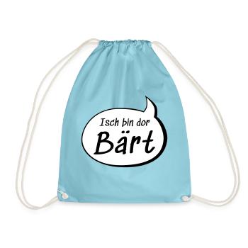 Isch bin dor Bärt Bert auf sächsisch lustig - Turnbeutel - Aqua - Vorne