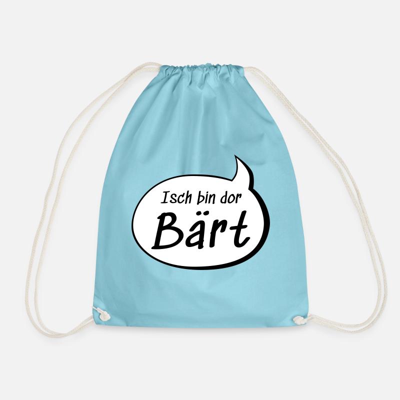 Isch bin dor Bärt Bert auf sächsisch lustig - Turnbeutel - Aqua
