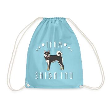Team Shiba Inu - Black and Tan - Sac de sport léger - aqua - Devant