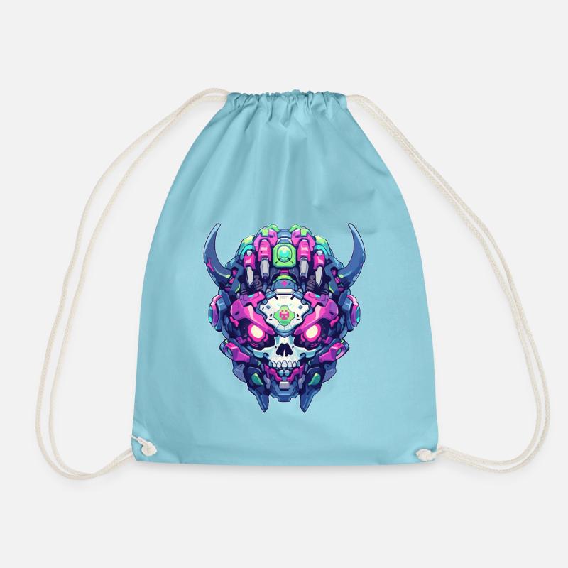 Skeletron Emblem - Drawstring Bag - aqua