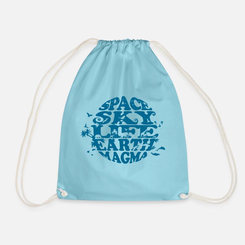 Between heaven and earth - Drawstring Bag - aqua