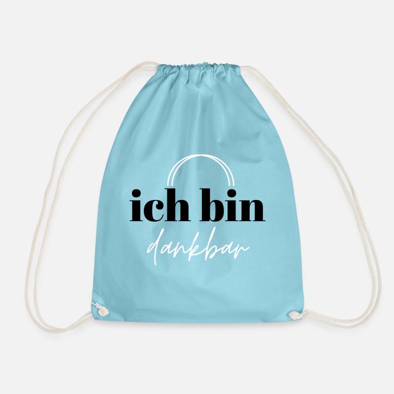 ICH BIN DANKBAR - Turnbeutel - Aqua
