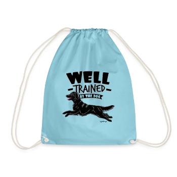 Flattie Well Trained - Drawstring Bag - aqua - Front