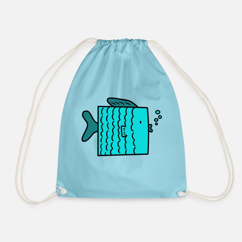 Fisch - Turnbeutel - Aqua