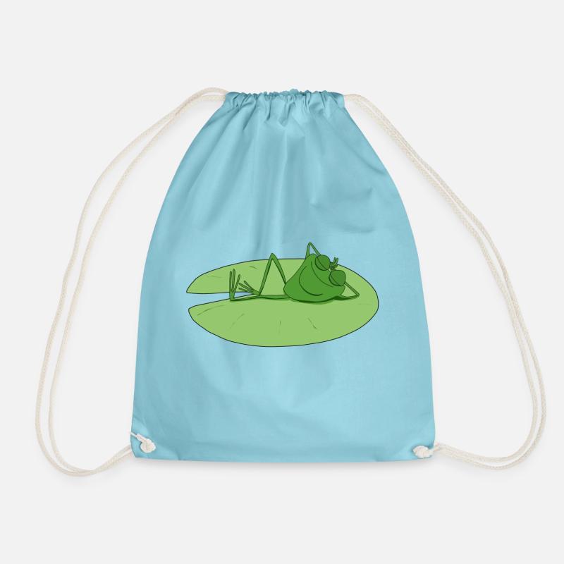 Frog - Drawstring Bag - aqua