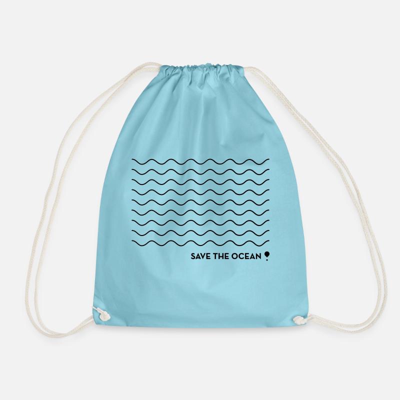 Save the ocean! - Turnbeutel - Aqua