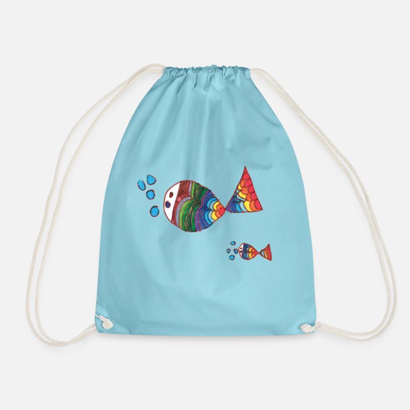 Regenbogenfische - Turnbeutel - Aqua