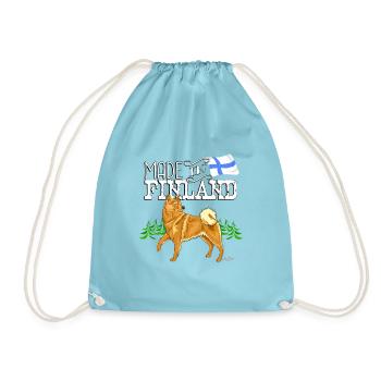 Oreille de Spitz Finlandaise Made2 - Sac de sport léger - aqua - Devant