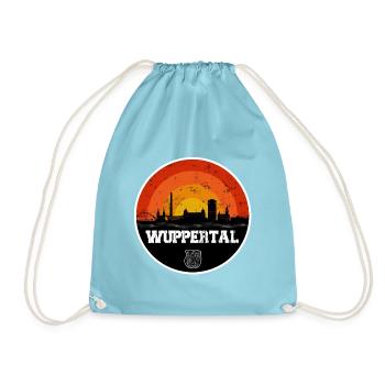 Ligne d’horizon de Wuppertal avec armoiries - Sac de sport léger - aqua - Devant