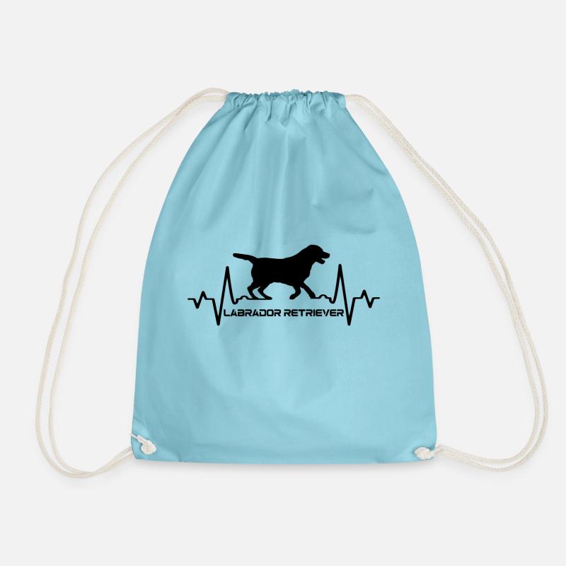 Labrador Retriever - Drawstring Bag - aqua