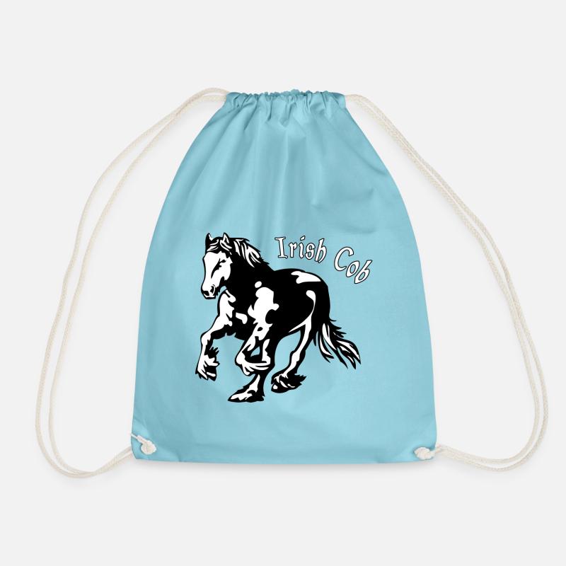 Irish Cob - Irish Tinker - Drawstring Bag - aqua