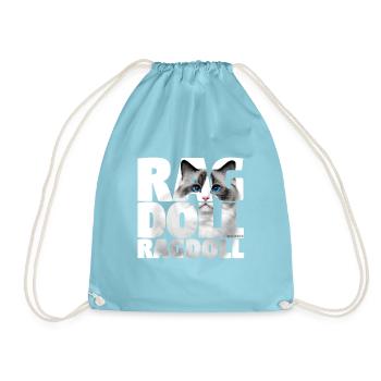 Ragdoll III - Drawstring Bag - aqua - Front