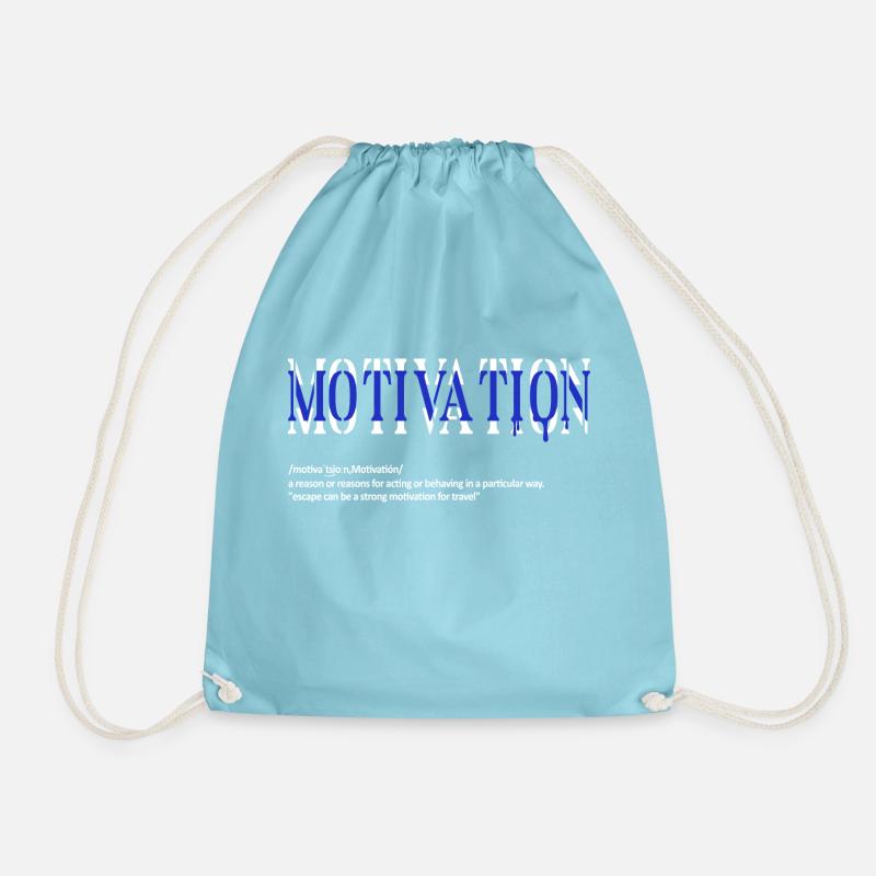 Motivation - Drawstring Bag - aqua