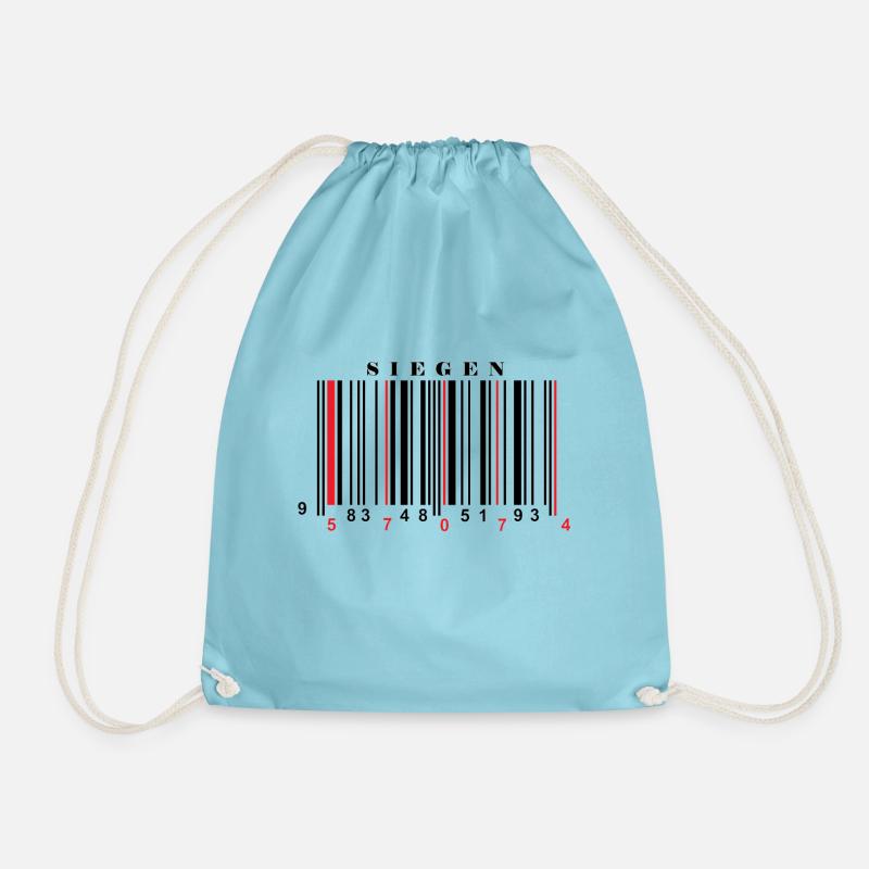 Barcode Siegen - Turnbeutel - Aqua