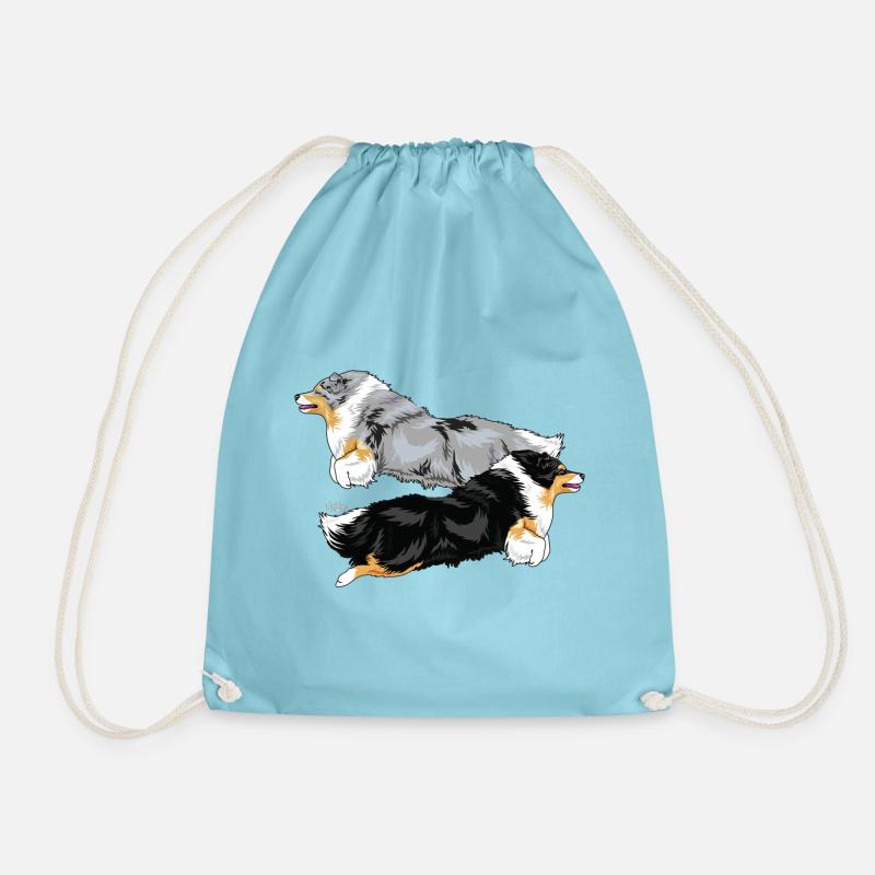 sheltiepair2 - Turnbeutel - Aqua