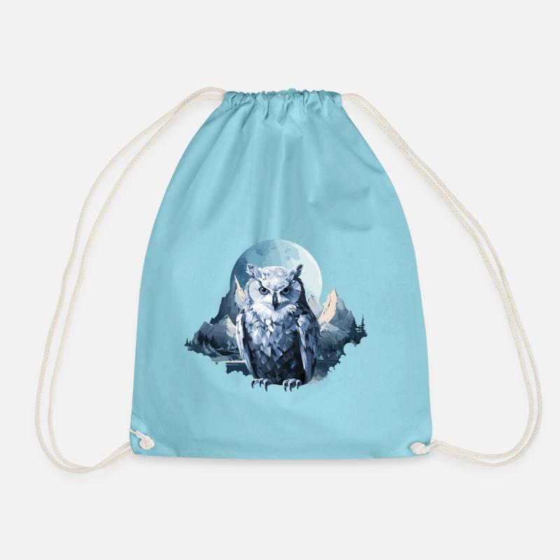 Schnee Eule - Turnbeutel - Aqua